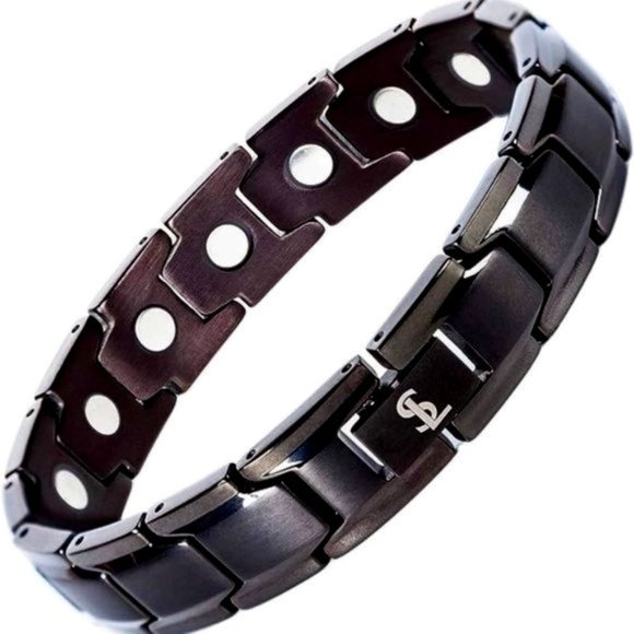 Smarter Lifestyle Other - Men's Titanium Magnetic Black Therapy Bracelet "NEW"